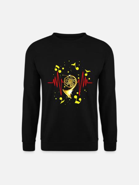 Drôle d’instrument de musique Français Cor - Sweat-shirt Unisexe - noir