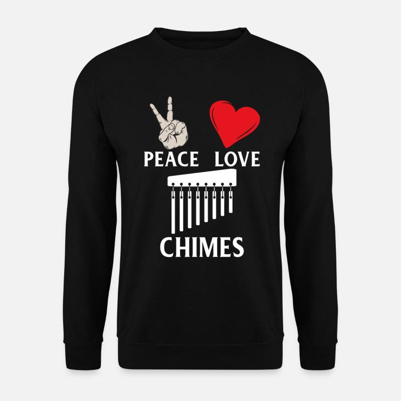 Chimes Music Instrument Bell instrument - Unisex Pullover - Schwarz