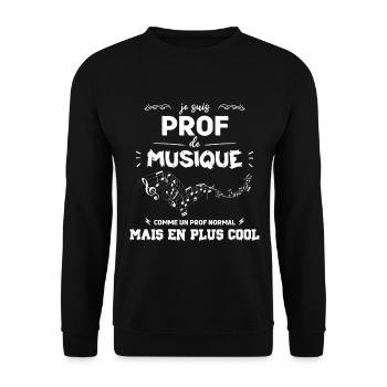 Professeur de musique cadeau drôle - Sweat-shirt Unisexe - noir - Devant - Alina (178cm) & Michal (187cm)