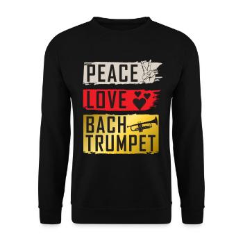 Joueurs d’instruments de musique de trompette bach - Sweat-shirt Unisexe - noir - Devant - Alina (178cm) & Michal (187cm)