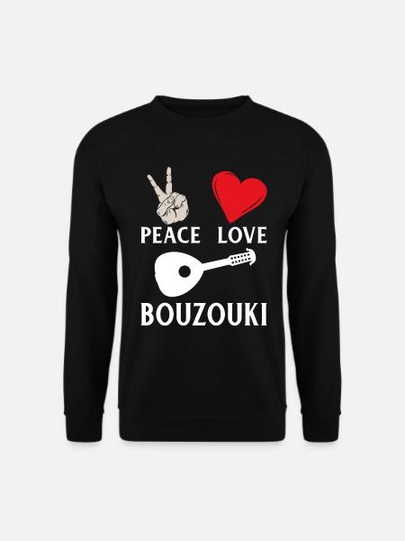 Bouzouki Music Instrument Irish Bouzouki - Unisex Pullover - Schwarz