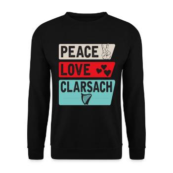 Clarsach Music Instrument Musique écossaise - Sweat-shirt Unisexe - noir - Devant - Alina (178cm) & Michal (187cm)