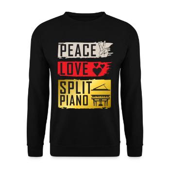 Split Piano Musical Instrument Pianists - Unisex Sweatshirt - black - Front - Alina (178cm) & Michal (187cm)