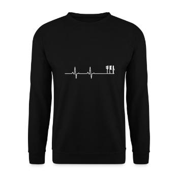 Évolution coiffeuse - Sweat-shirt Unisexe - noir - Devant - Alina (178cm) & Michal (187cm)