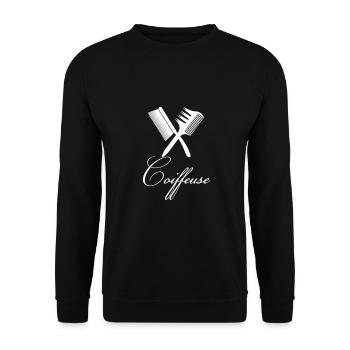 je suis coiffeuse - Sweat-shirt Unisexe - noir - Devant - Alina (178cm) & Michal (187cm)