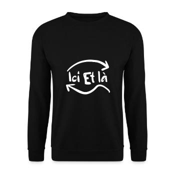 ici et là - Sweat-shirt Unisexe - noir - Devant - Alina (178cm) & Michal (187cm)
