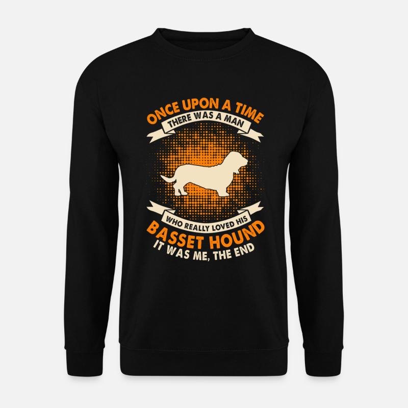 Es War Einmal - Basset Hound - Unisex Pullover - Schwarz
