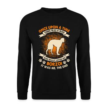 Es War Einmal - Barsoi - Unisex Pullover - Schwarz - Vorne - Alina (178cm) & Michal (187cm)
