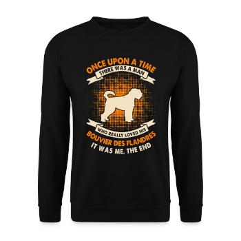 Une fois - Bouvier Des Flandres - Sweat-shirt Unisexe - noir - Devant - Alina (178cm) & Michal (187cm)