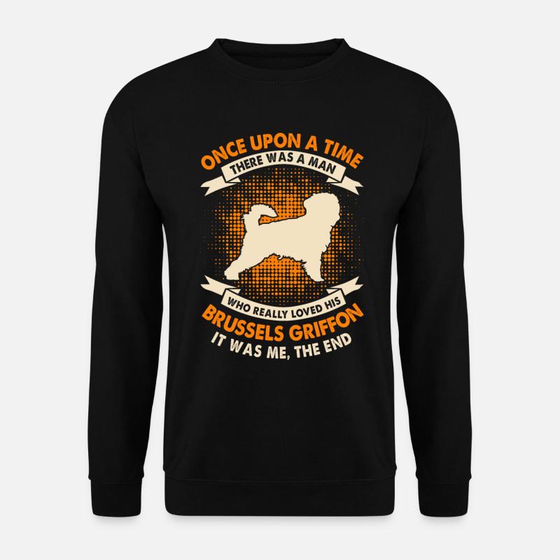 Es War Einmal - Brüsseler Griffon - Unisex Pullover - Schwarz