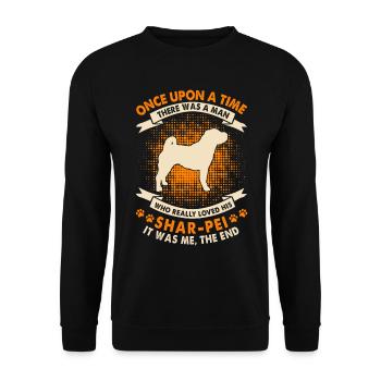 Il était une fois - Shar-Pei chinois - Sweat-shirt Unisexe - noir - Devant - Alina (178cm) & Michal (187cm)