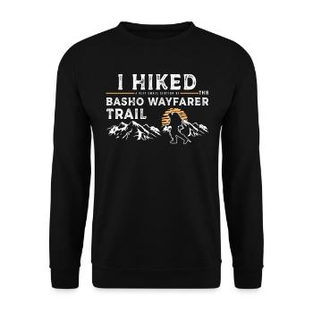 Hiked - Basho Wayfarer - Unisex Sweatshirt - black - Front - Alina (178cm) & Michal (187cm)
