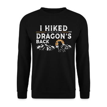 Wandered - Le dos du dragon - Sweat-shirt Unisexe - noir - Devant - Alina (178cm) & Michal (187cm)