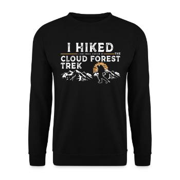 Hiking - Cloud Forest Trek - Unisex Sweatshirt - black - Front - Alina (178cm) & Michal (187cm)
