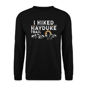 Randonnée pédestre - Hayduke Trail - Sweat-shirt Unisexe - noir - Devant - Alina (178cm) & Michal (187cm)