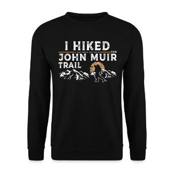 Wanderte - John Muir Trail - Unisex Pullover - Schwarz - Vorne - Alina (178cm) & Michal (187cm)