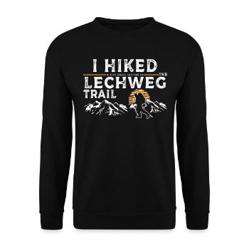 Hiking - Lechweg Trail - Unisex Sweatshirt - black - Front - Alina (178cm) & Michal (187cm)