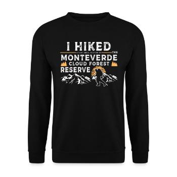 Hiked - Monteverde Cloud Forest Reserve - Unisex Sweatshirt - black - Front - Alina (178cm) & Michal (187cm)