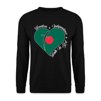 Freedom Faith in God - Bangladesh - Unisex Sweatshirt - black - Front - Alina (178cm) & Michal (187cm)