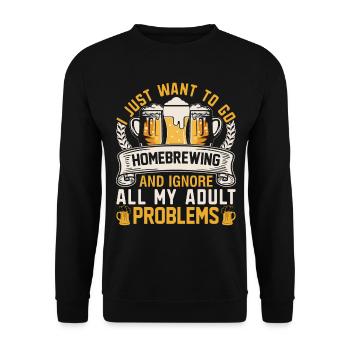 Homebrewing Beer Brewing Alcohol Drinker Alcoholic - Unisex Sweatshirt - black - Front - Alina (178cm) & Michal (187cm)