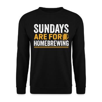 Sundays Are For Homebrewing Beer Brewing Alcoholic - Unisex Sweatshirt - black - Front - Alina (178cm) & Michal (187cm)