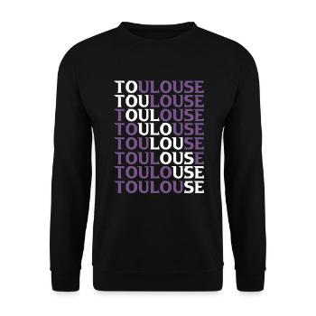 Toulouse France Ville Vacances Cadeau Rengaine - Sweat-shirt Unisexe - noir - Devant - Alina (178cm) & Michal (187cm)