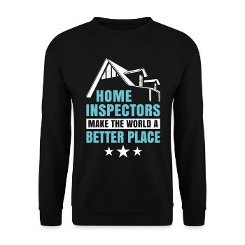 Home Inspectors Make The World A Better Place Job - Unisex Sweatshirt - black - Front - Alina (178cm) & Michal (187cm)