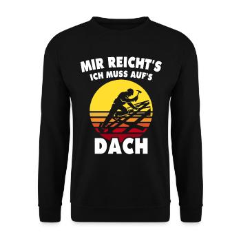 Dachdecker Dachdeckermeister Zimmerer - Unisex Pullover - Schwarz - Vorne - Alina (178cm) & Michal (187cm)