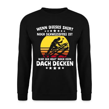 Dachdecker Dachdeckermeister Zimmerer - Unisex Pullover - Schwarz - Vorne - Alina (178cm) & Michal (187cm)