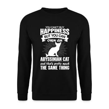 Kann Eine Abessinierkatze Kaufen - Unisex Pullover - Schwarz - Vorne - Alina (178cm) & Michal (187cm)