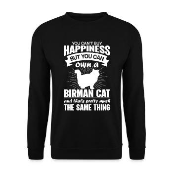 Can buy a Burmese cat - Unisex Sweatshirt - black - Front - Alina (178cm) & Michal (187cm)
