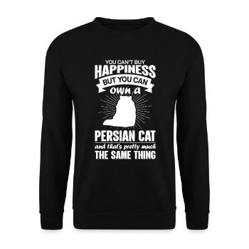 Kann Eine Persische Katze Kaufen - Unisex Pullover - Schwarz - Vorne - Alina (178cm) & Michal (187cm)