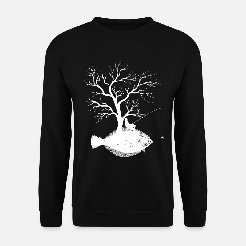 Grafikbaum - Fischfluss - Unisex Pullover - Schwarz