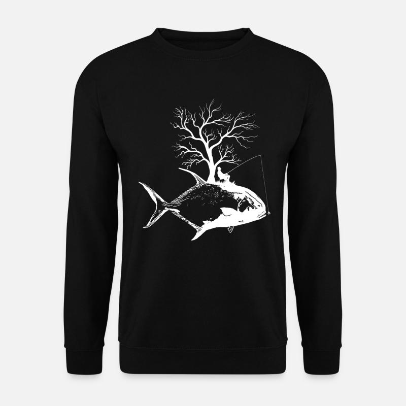 Graphic Tree - Fish Permit - Unisex Sweatshirt - black