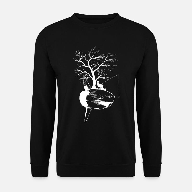 Graphic Tree - Fish Sunfish - Unisex Sweatshirt - black