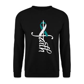 Cervical Cancer Awareness Awareness - Unisex Sweatshirt - black - Front - Alina (178cm) & Michal (187cm)