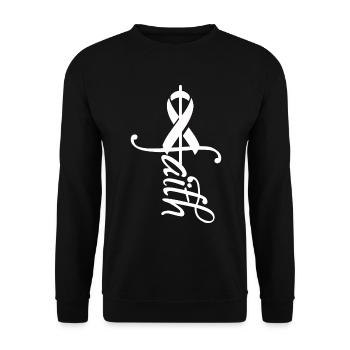 Sensibilisation au cancer du poumon du ligament - Sweat-shirt Unisexe - noir - Devant - Alina (178cm) & Michal (187cm)