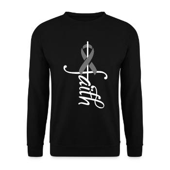 Ribbon -Melanomkrebsbewusstsein - Unisex Pullover - Schwarz - Vorne - Alina (178cm) & Michal (187cm)