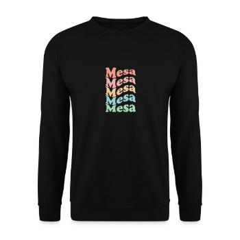 Vintage 70s Hippie USA City - Retro Mesa - Unisex Sweatshirt - black - Front - Alina (178cm) & Michal (187cm)