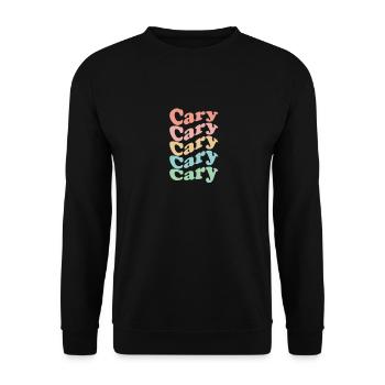 Vintage 70s Hippie USA City - Retro Cary - Unisex Sweatshirt - black - Front - Alina (178cm) & Michal (187cm)