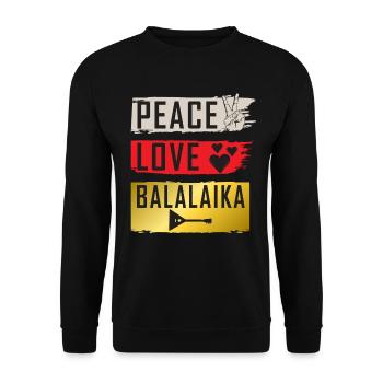 Peace Love Snare Drum Marching Band - Sweat-shirt Unisexe - noir - Devant - Alina (178cm) & Michal (187cm)