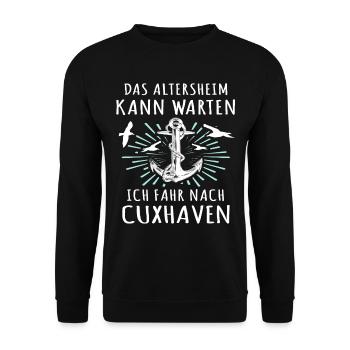 Cuxhaven Souvenir Cuxhavener - Unisex Pullover - Schwarz - Vorne - Alina (178cm) & Michal (187cm)