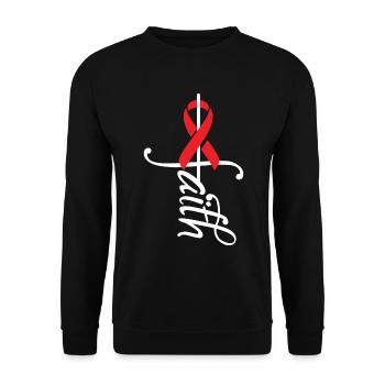 Sensibilisation aux maladies cardiaques de la bande - Sweat-shirt Unisexe - noir - Devant - Alina (178cm) & Michal (187cm)