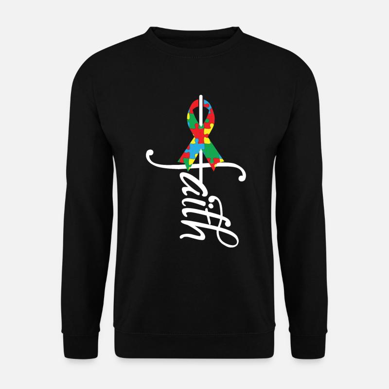 Ribbon Autism Awareness - Unisex Pullover - Schwarz