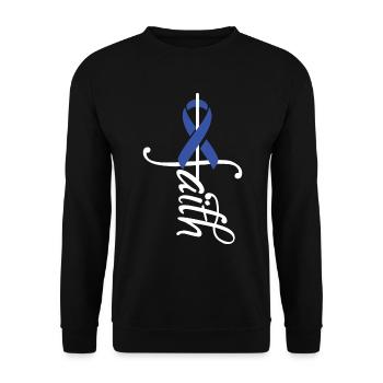 Ribbon ALS Cancer Awareness - Unisex Sweatshirt - black - Front - Alina (178cm) & Michal (187cm)
