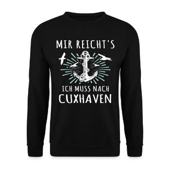 Cuxhaven Nordsee Cuxhavener - Unisex Pullover - Schwarz - Vorne - Alina (178cm) & Michal (187cm)