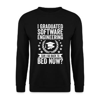 I have completed Software Engineering - Unisex Sweatshirt - black - Front - Alina (178cm) & Michal (187cm)