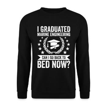 I have completed Marine Engineering - Unisex Sweatshirt - black - Front - Alina (178cm) & Michal (187cm)