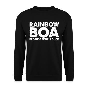 People suck rainbow boa snake - Unisex Sweatshirt - black - Front - Alina (178cm) & Michal (187cm)