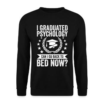 I graduated in psychology - Unisex Sweatshirt - black - Front - Alina (178cm) & Michal (187cm)